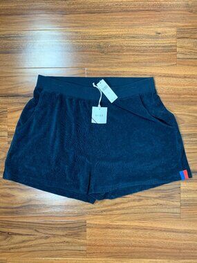 Kule Terry Venus Shorts Women's XL Navy Blue NWT
